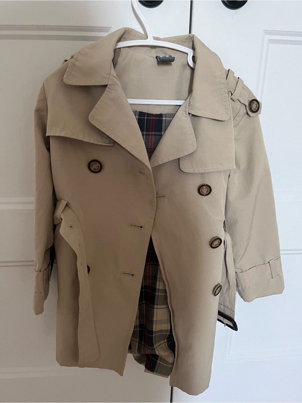 Zara Beige Double-Breasted Trench Coat